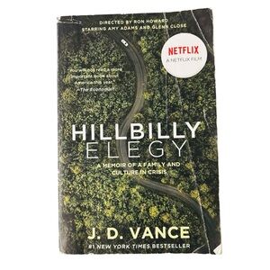 Hillbilly Elegy by J.D. Vance - Green Forest Cover Paperback Book